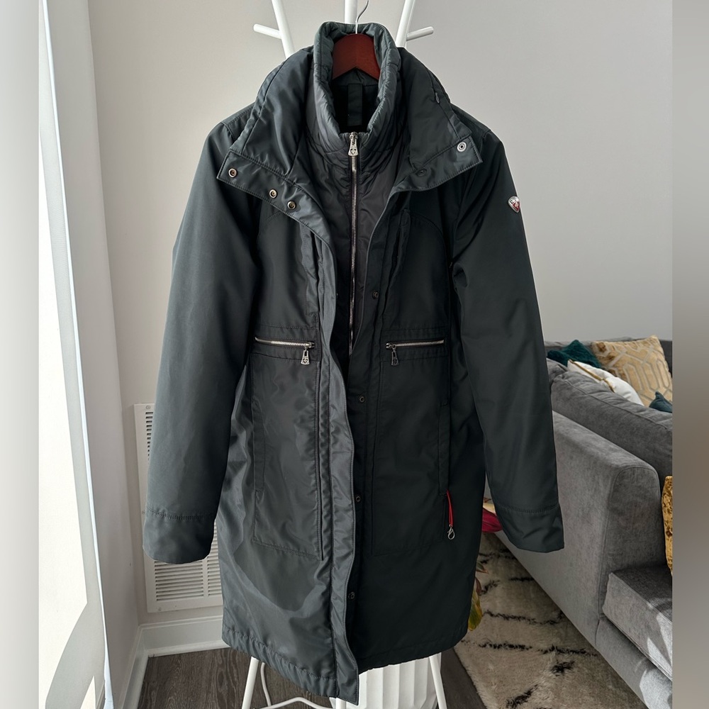 Post Card Luxury Italian Long Black Winter Coat